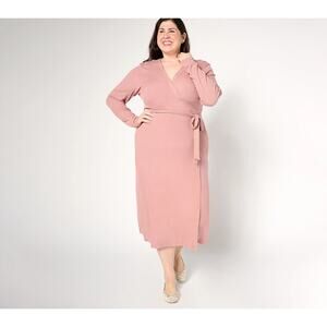 Barefoot Dreams Ultra Soft Rib Wrap Dress Terra Small A679800